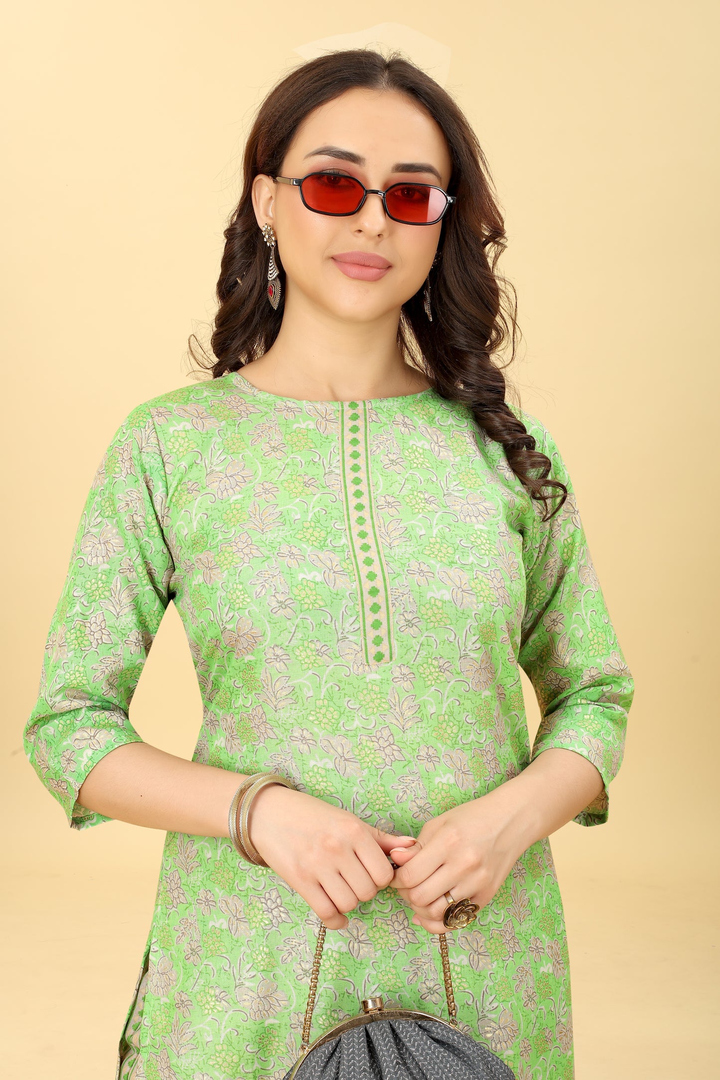 Printed Cotton Kurta Pant Set