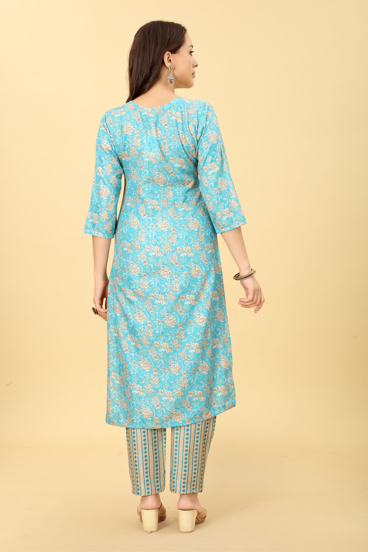 Printed Cotton Kurta Pant Set