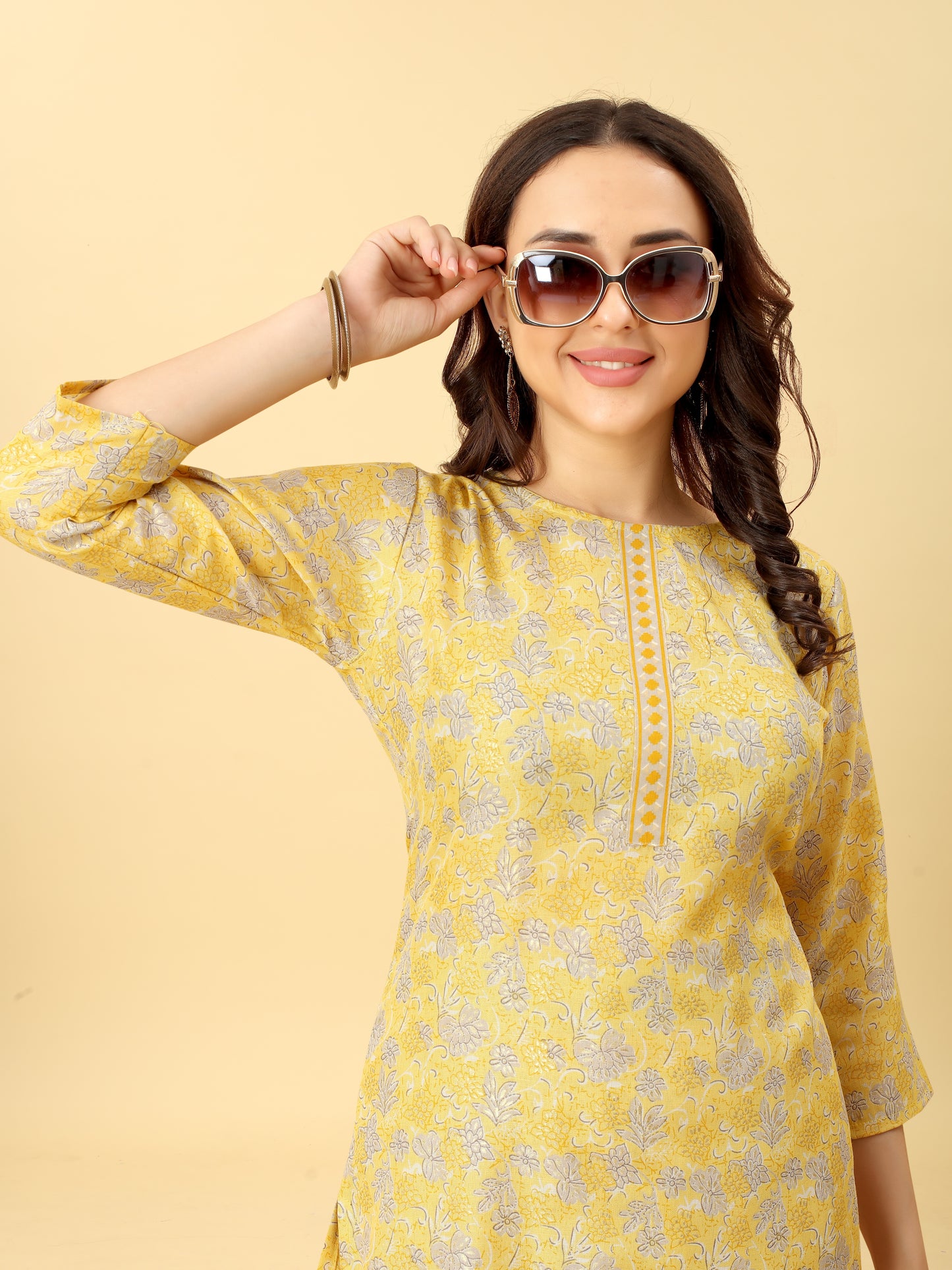 Printed Cotton Kurta Pant Set