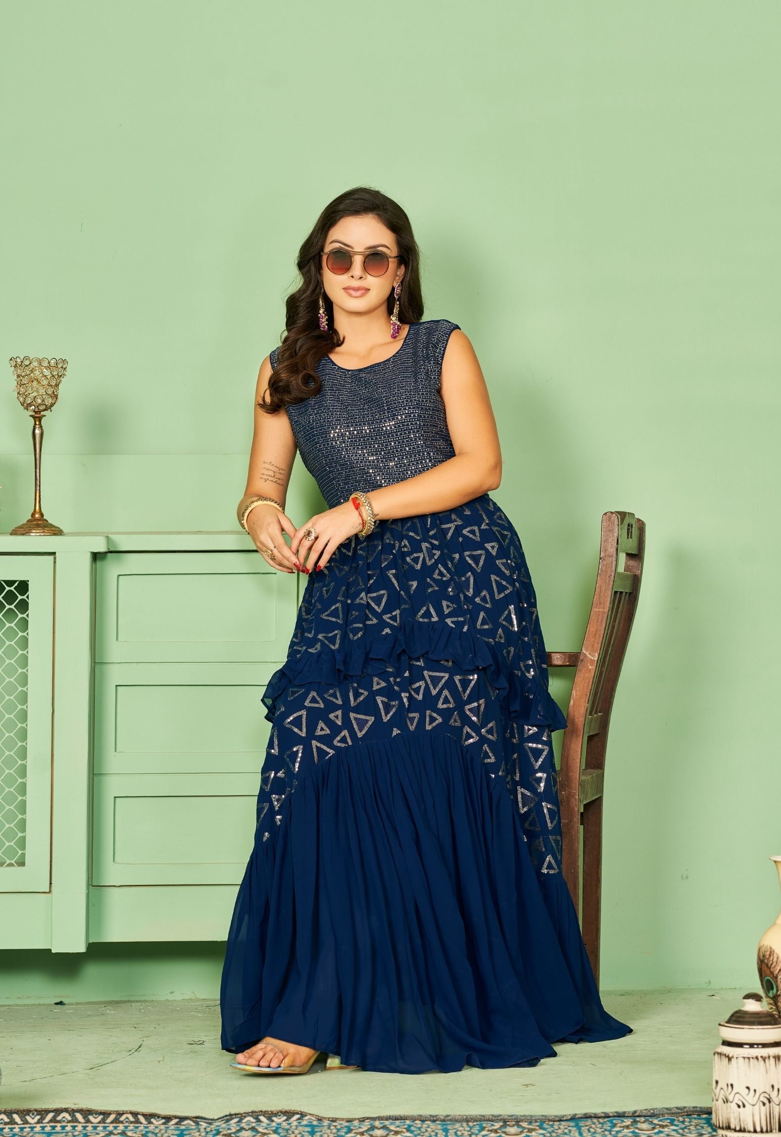 Buy Blue Dresses for Women by HELLO DESIGN Online | Ajio.com